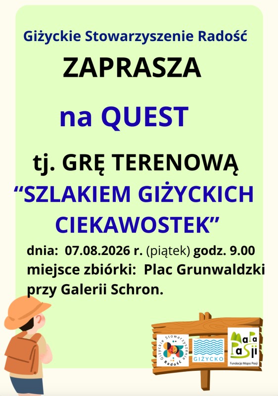 QUEST „Szlakiem Giżyckich Ciekawostek” – trzecie podejście do gry terenowej